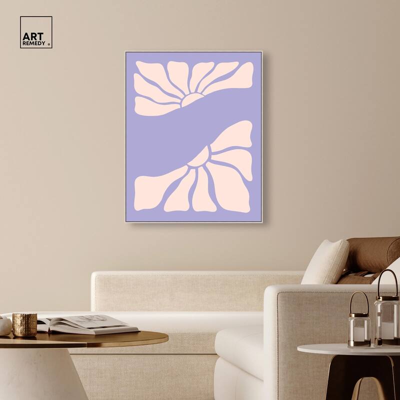 Split in two Flower Canvas by Art Remedy