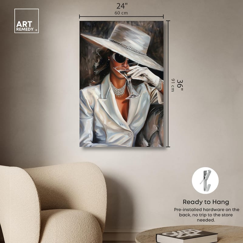Time for a Martini Canvas by Art Remedy, Gallery Wrapped