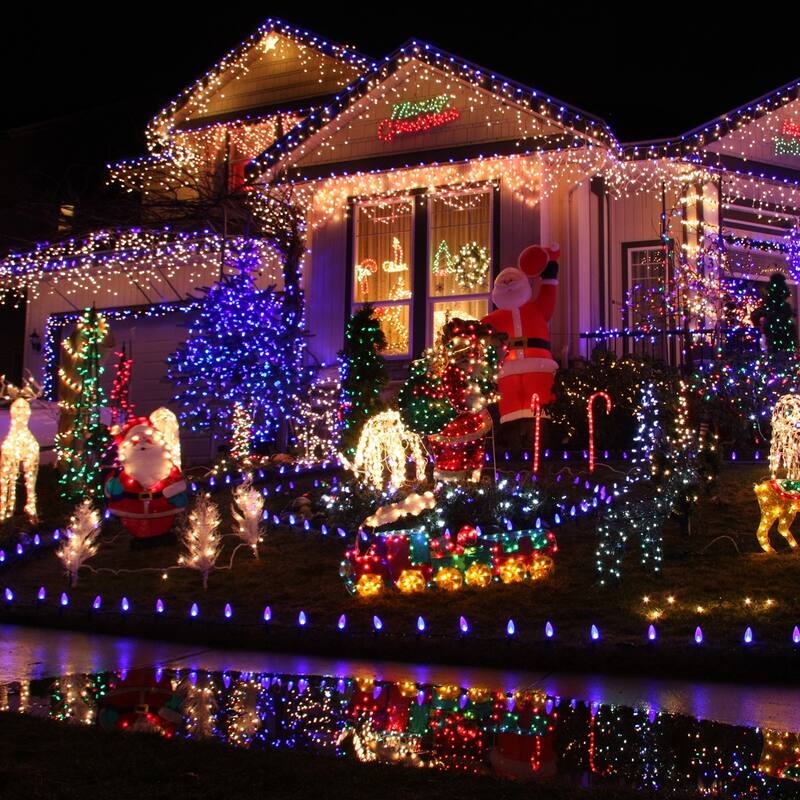 32.8/65.6FT Outdoor LED Pulg In 300/550-Bulb Mini String Lights