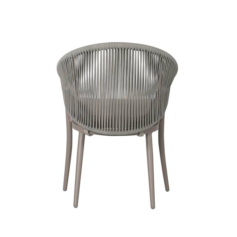 NUU GARDEN 3-Piece Aluminum Patio Furniture Bistro Set with Cushions