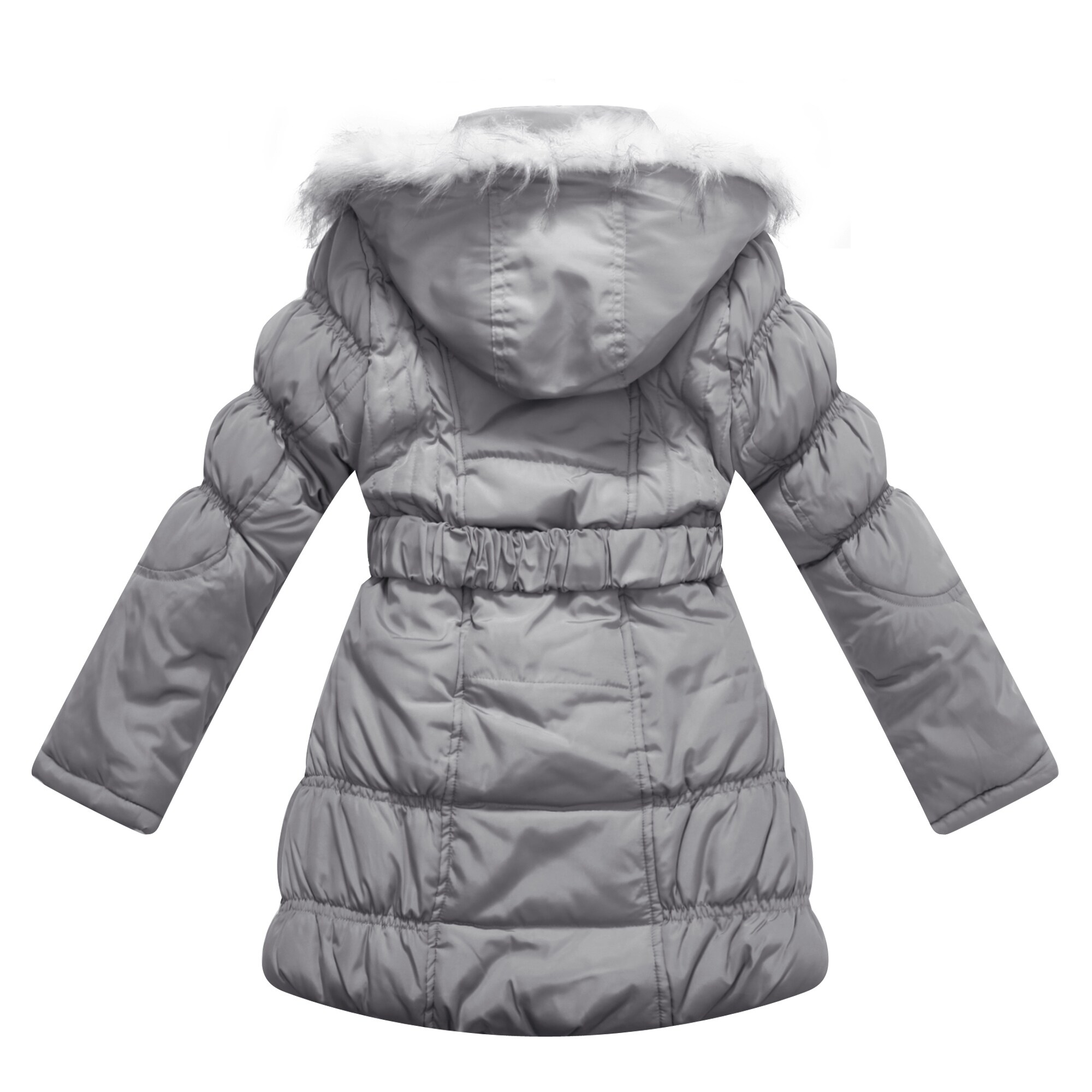 Shop Richie House Girls Padded Winter Jacket With Belt And Faux
