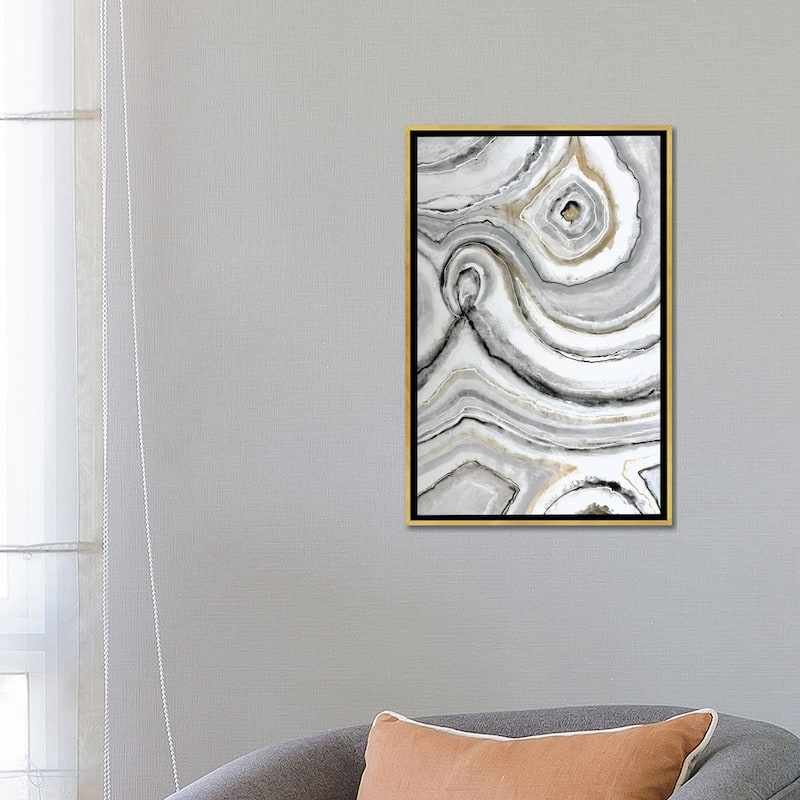 iCanvas "Shades Of Gray I" by Liz Jardine Framed Canvas Print