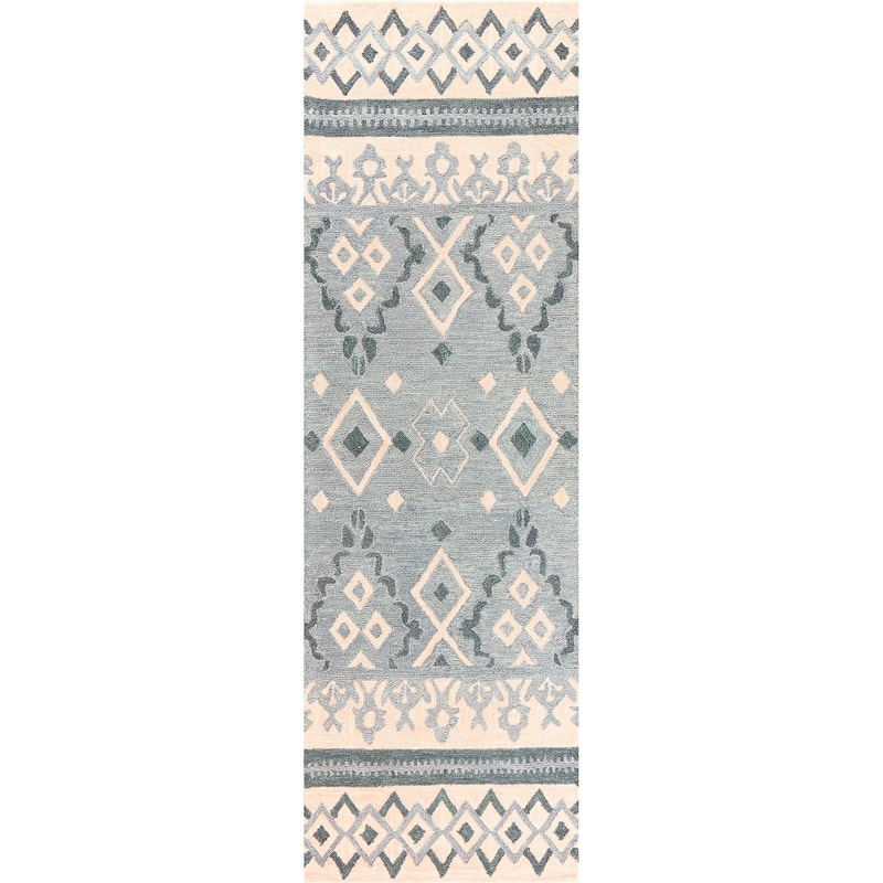 Alora Decor Lavine Hand-tufted Wool Rug - 2'6" x 8' - Grey