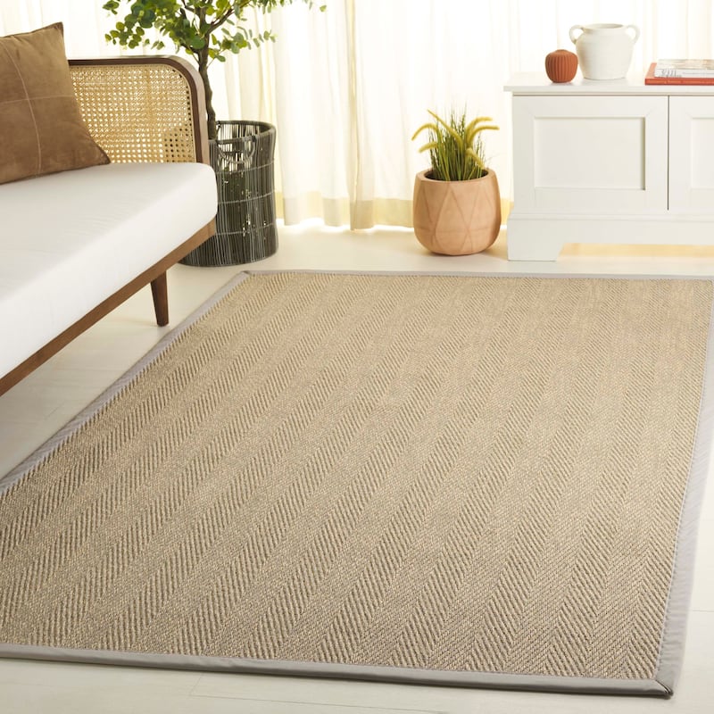 SAFAVIEH Napa Faux Sisal Ritu Washable Indoor/Outdoor Rug - Weather Resistant & Easy Cleaning - Natural/Ivory - 6' x 9'