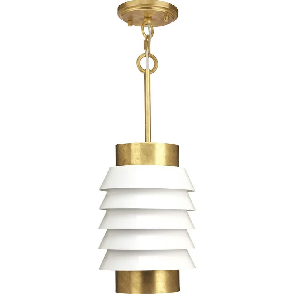 POINT DUME® Onshore Collection Brushed Brass Pendant - 8 in x 8 in x 13 in