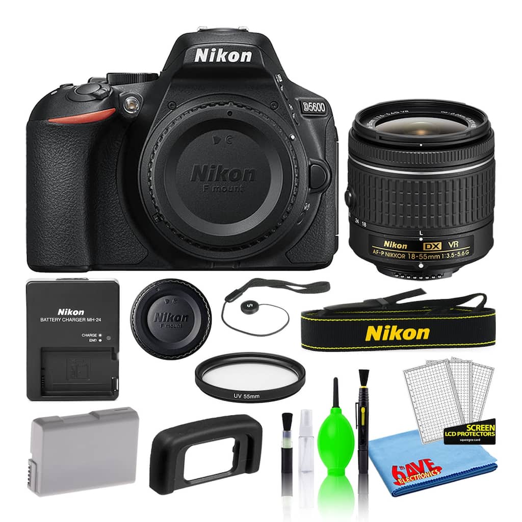 Nikon D5600 Digital Camera with AF-P 18-55mm Lens (1576) 55mm UV