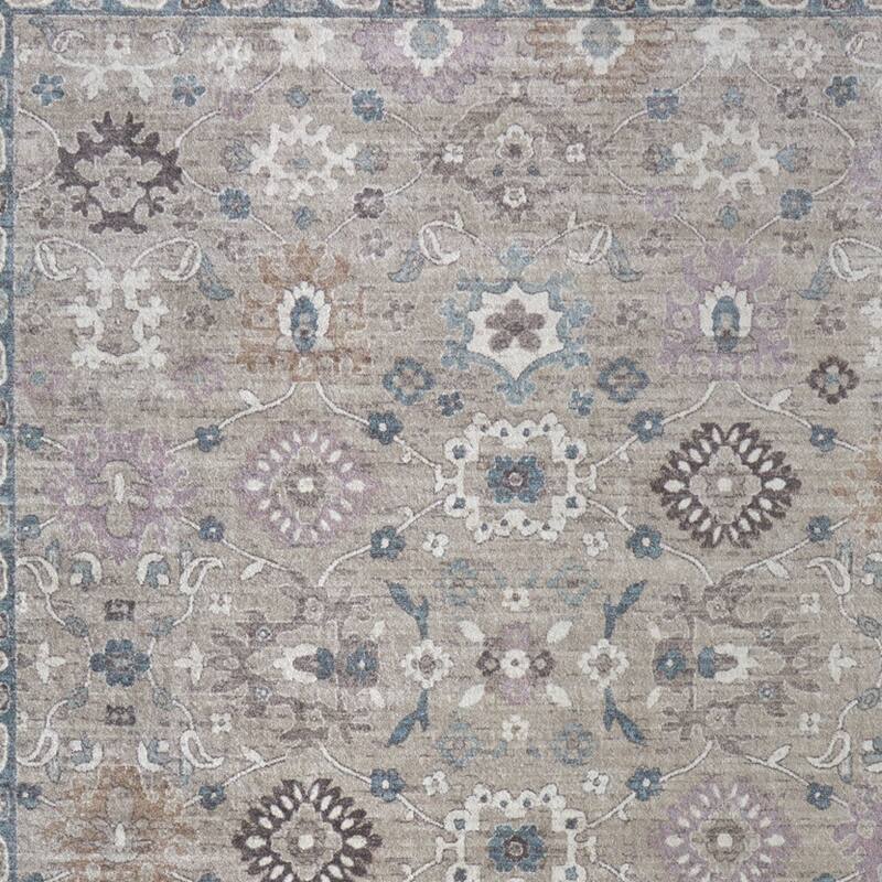 HomeRoots Floral Bohemian Rectangle Area Rug