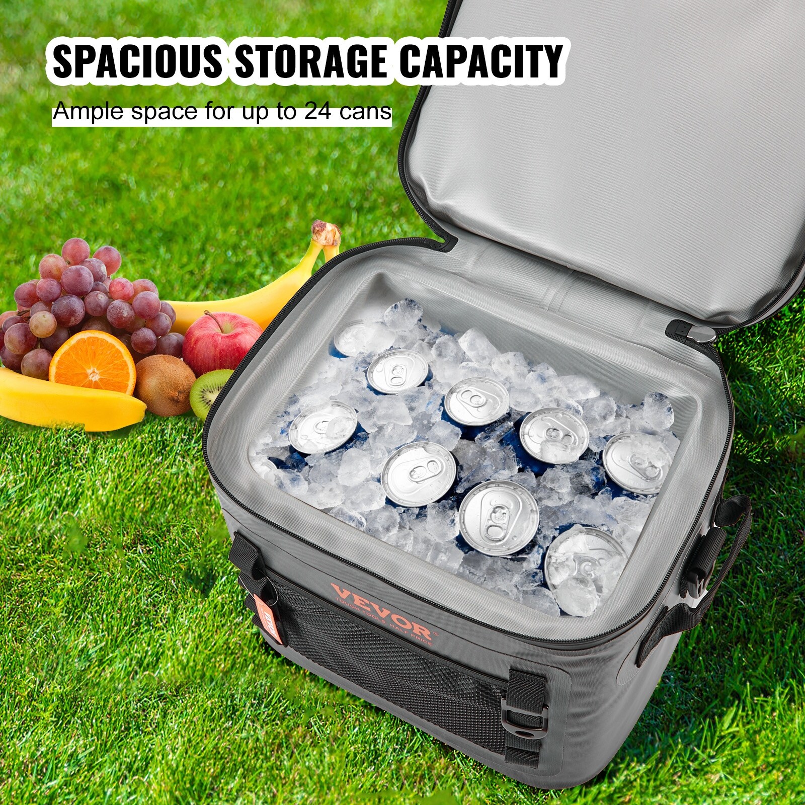 VEVOR Soft Cooler Bag 16 24 30 Cans Soft Sided Insulated Cooler