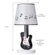 preview thumbnail 5 of 5, Lambs & Ivy Rock Star Guitar Lamp with White Musical Notes Shade & Bulb