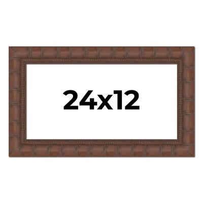 24x12 Frame Pewter Solid Wood Picture Frame Width 1.625 Inches | Interior Frame Depth 0.6875 Inches