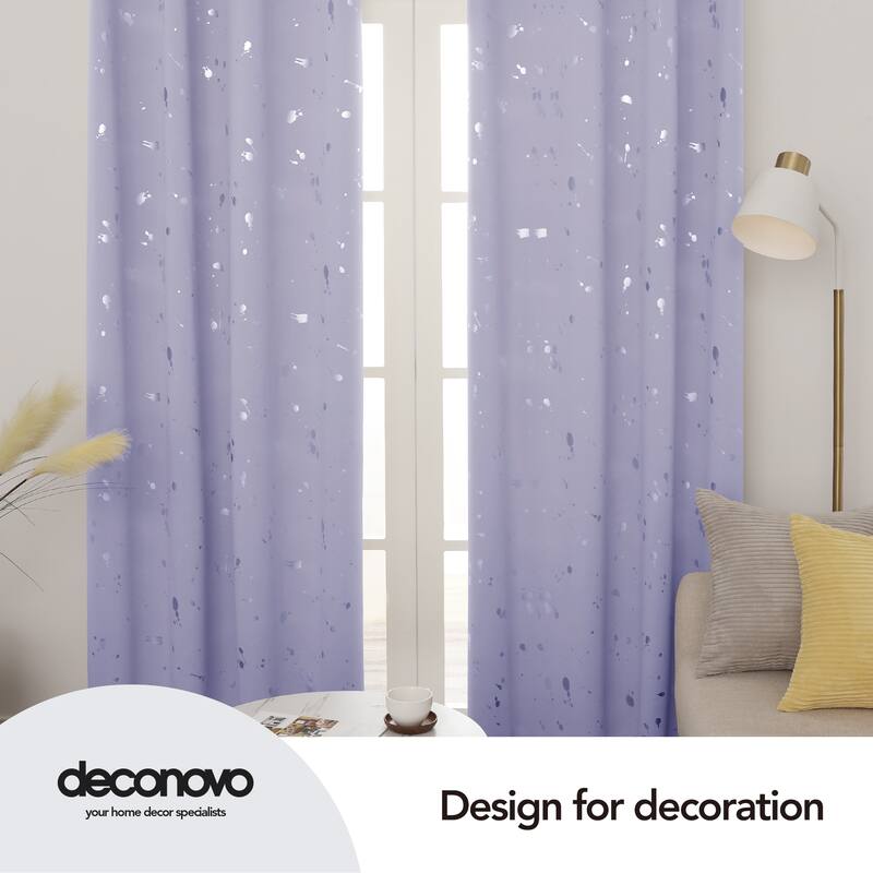 Deconovo Silver Spot 52 Width Curtain Panel Pair (2 Panel)