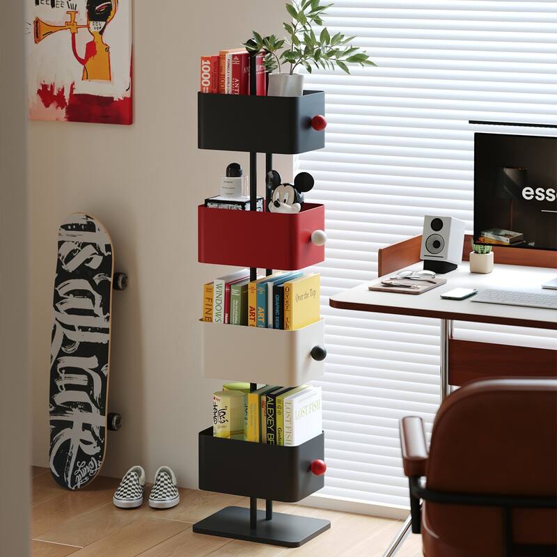 Box Bookshelf Bedside Shelf Living Room Side Table Placement Shelf Home Children'S Corner Placement Shelf Iron Magazine Rack