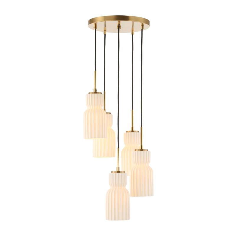 Uttermost Vanier 5 Light Cluster Pendant - 14"W x 14"D x 9.625"H