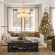 preview thumbnail 23 of 32, 8-Light Modern Boho Large Drum Chandelier 24 inch Fabric Hourglass Hand-woven Chandelier in Gold/ Black for Dining/ Living Room