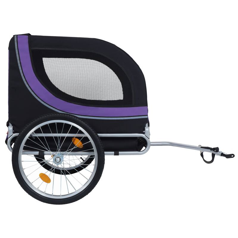 Large Folding Bike Trailer For Dogs - 66lb Capacity All-Terrain Pet Carrier, Durable Steel Frame For Cycling