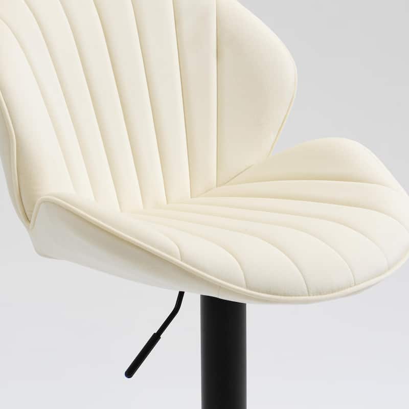 Adjustable Barstools with Back and Footrest,Set of 2