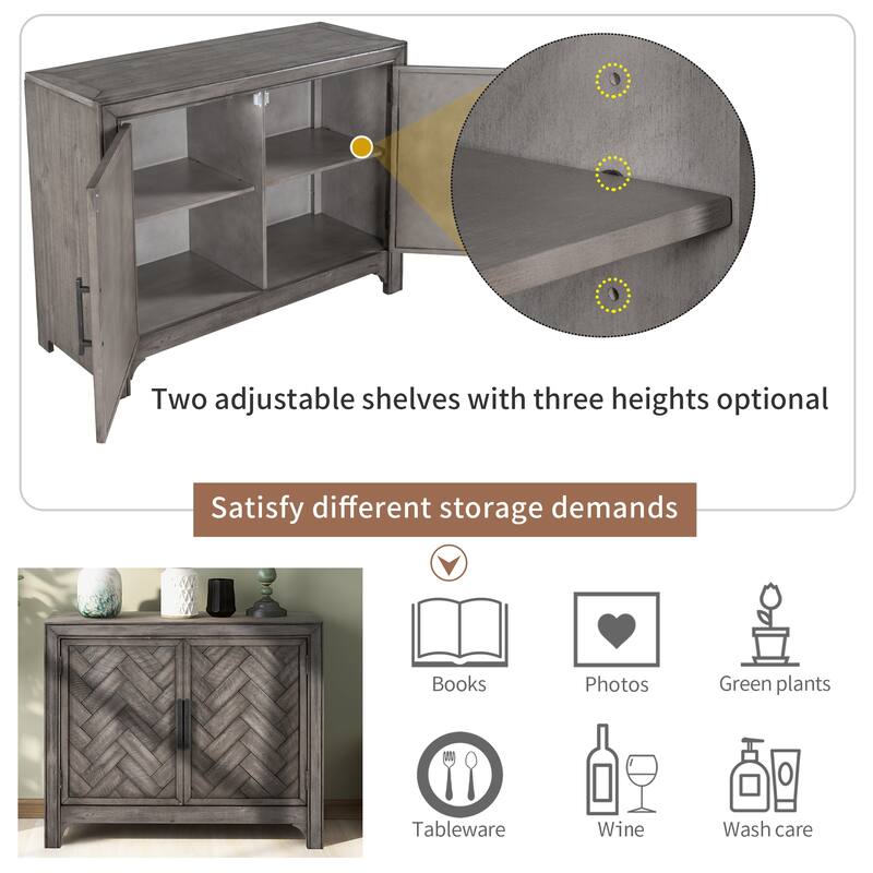 Modern Console Table Sofa Table for Living Room with 2 Shelves