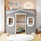 preview thumbnail 44 of 54, Twin Size House Loft Bed With Ladder and Solid Construction for Home