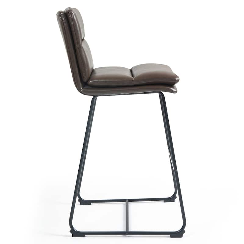 Set of 2 Aulani Upholstered Metal Frame Counter Stool