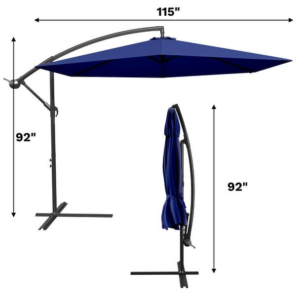 crank up patio table umbrella 10 Feet Outdoor Market Umbrella with Tilt Adjustment-Brown This balcony umbrella offers you UPF 30+ protection Crank Open Patio Table Umbrella