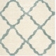 preview thumbnail 144 of 162, SAFAVIEH Dallas Shag Giusy Trellis 1.5-inch Thick Rug 4' Square - Ivory/Light Blue - Square