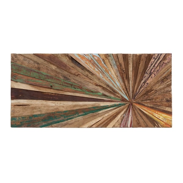 Brown Teak Rustic Wall Decor Abstract - Overstock - 10594747