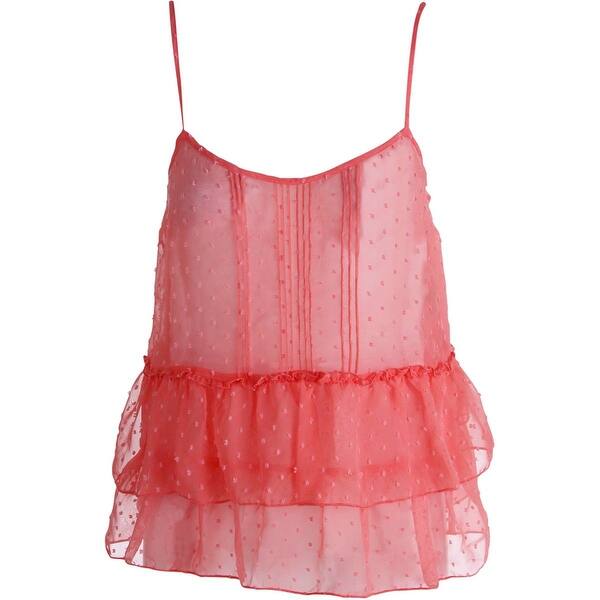 Shop Belle Du Jour Womens Crop Top Chiffon Ruffled Overstock