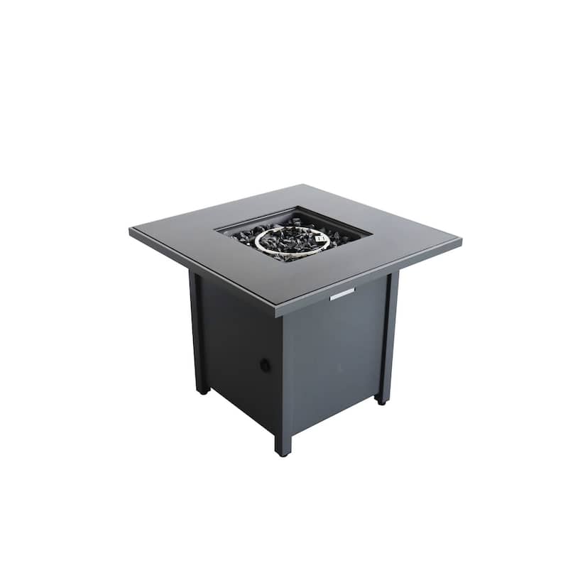 Living Source International Fire Pit for Outdoor Home Garden Backyard Fireplace (30 Inch Steel Grey)