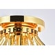 preview thumbnail 5 of 6, Fleur Illumination 6 light Gold Flush Mount