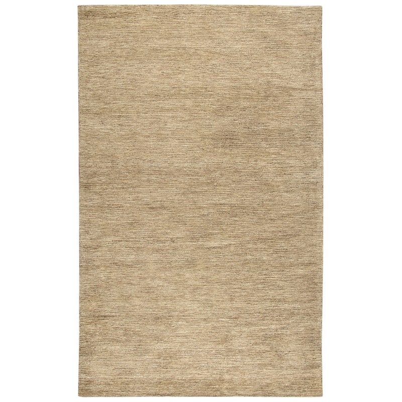 Alora Decor Emerson Neutral Beige and Brown Solid Hand-tufted Wool Rug