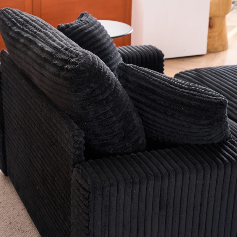 56.30" Single Sofa Chair, Independent Ottoman