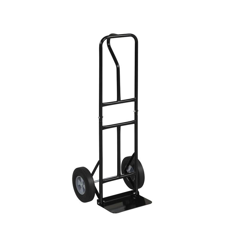 Gymax Heavy-Duty 600 LBS Metal Hand Truck w/P-Handle & 10'' Rubber