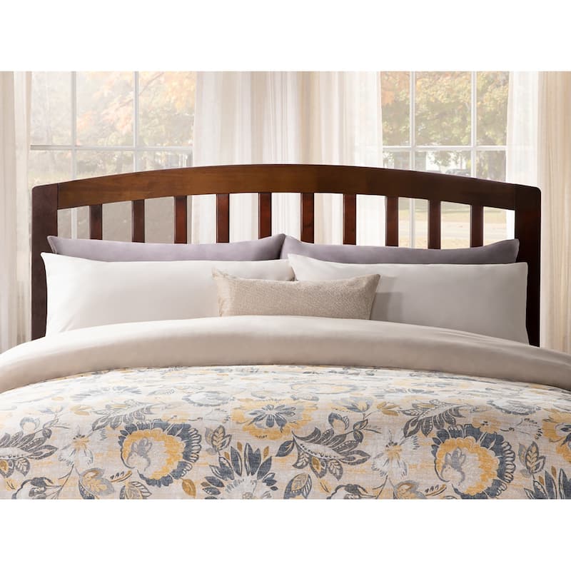 Modern Platform Bed with Footboard & USB - Low Profile Wood Bed Frame - Walnut Finish - 79.5" x 42.6"