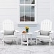 preview thumbnail 13 of 44, WINSOON 3-Piece All Weather HIPS Outdoor Folding Adirondack Chairs and Table Set White