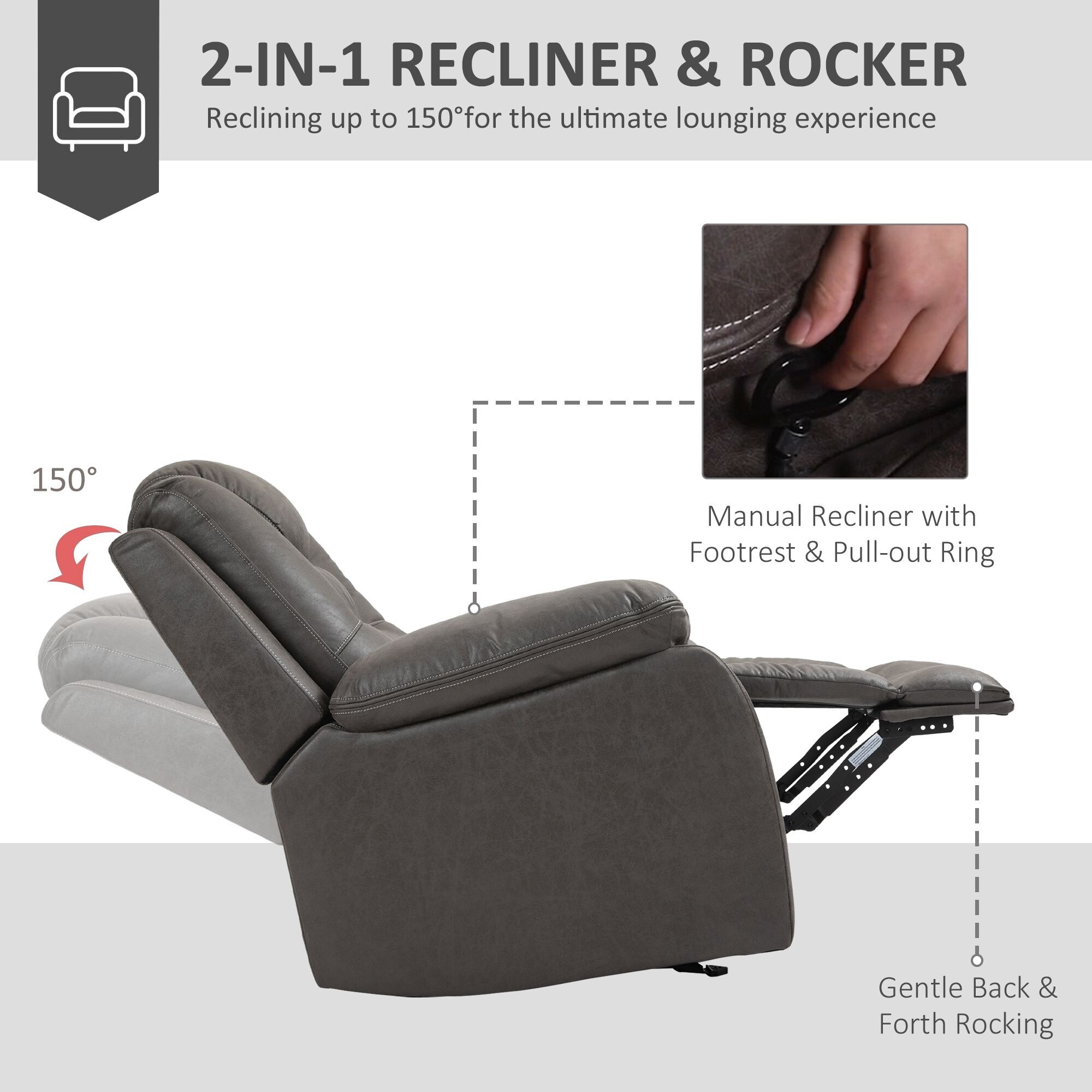 Overstuffed swivel rocker 2025 recliner