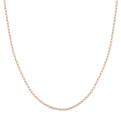 Curata 14k Rose Gold 2.07mm Forzentina Chain Necklace With (Lobster)