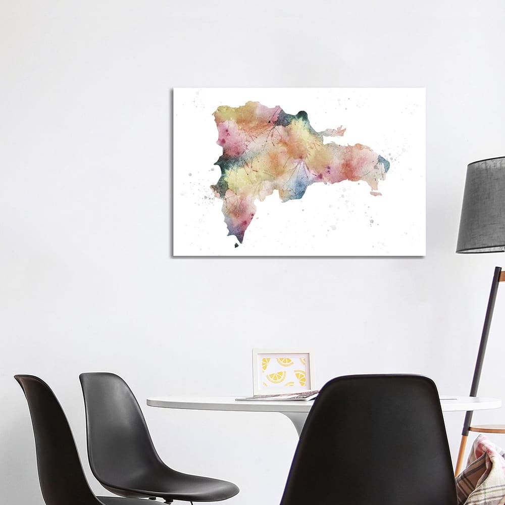 iCanvas "Dominican Republic Nature Watercolor" by WallDecorAddict Canvas Print