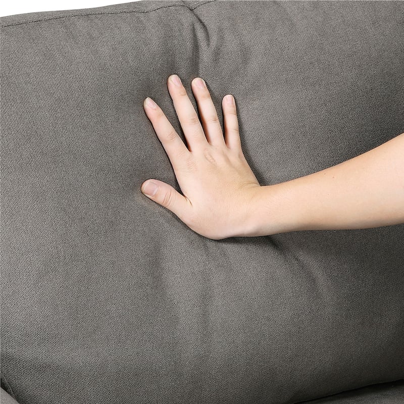 Felix 56" Textured Living Room Loveseat - Wood Finish Exposed Feet