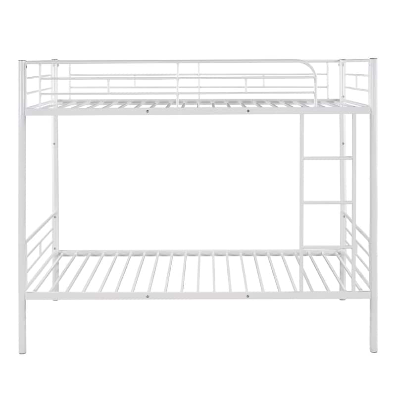 Twin Iron Bunk Bed with Guardrails