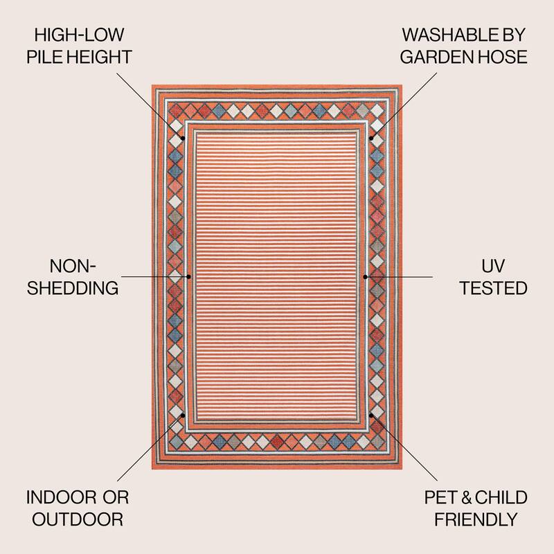 JONATHAN Y Star Abstract Swirl Area Rug