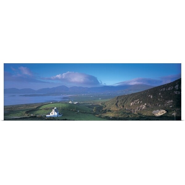"Cottage in a field near a bay, Allihies, County Cork, Munster, Republic of Ireland" Poster Print