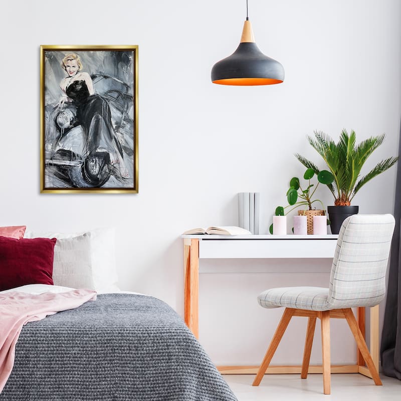 Stupell Timeless Fashion Woman Framed Floater Canvas Wall Art Design By Lucille Lee