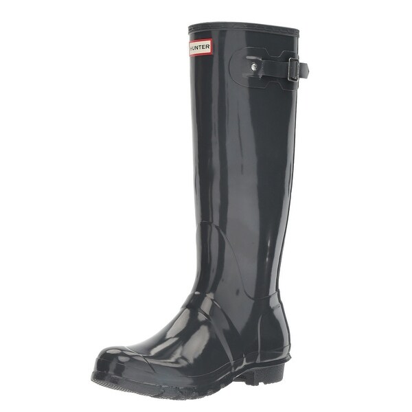 hunter women's original tall rain boots dark slate