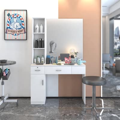 Salon Station Barber Stations Styling Station Barber Beauty Spa Salon Equipment Set with Mirror
