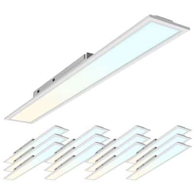 LUXRITE 6x4 FT LED Recessed Panel 18W/28W/40W, 4CCT, Up to 4400 Lumens, Drop Ceiling Lights Dimmable UL Listed 12 Pack