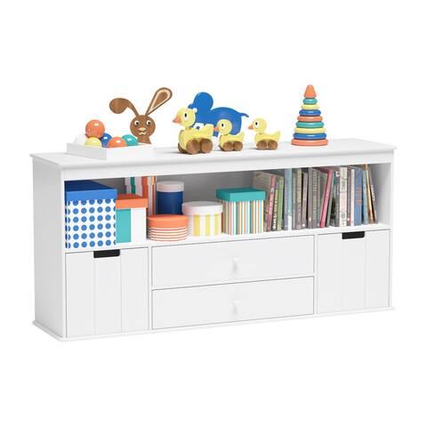 Elephance Toddlers Chest Cabinet, Kids Toy Storage Cabinet with 4 Drawers Storage Cube for Bedroom, Children's Playroom