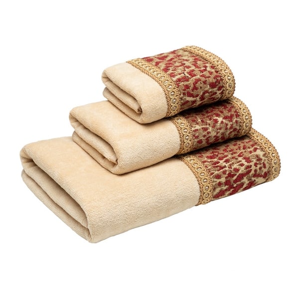 Austin Horn Classics Journey Light Gold Gimp 3piece Decorative Towel Set N/A On Sale Bed