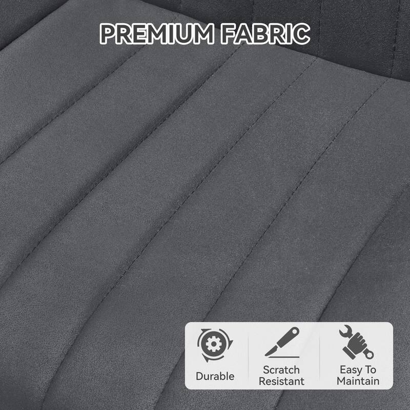 Modern Dining Chairs Set of 4, Comfy Dining Room Chairs with Thick Cushions, Upholstered Fabric Chairs with Metal Legs