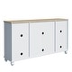 preview thumbnail 16 of 34, 63" Vintage Style Wood Kitchen Accent Buffet Sideboard Cabinet - 63" in Width