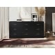 preview thumbnail 16 of 19, Contemporary 9-Drawer Wide Dresser – Wood Bedroom Storage Chest with Spacious Capacity, Sturdy & Child-Safe Design‌